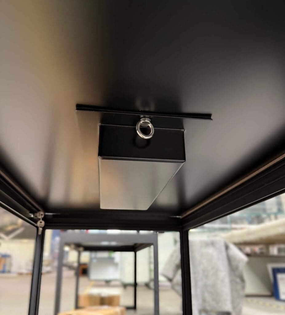 bakje met silicagel tafelvitrine