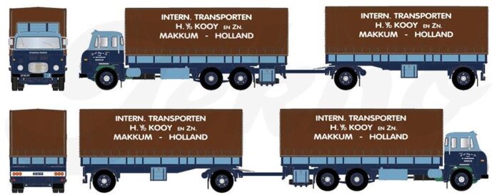 ARTNR 83409 SCANIA LBS76 MOTORWAGEN MET HUIFAANHANGER KOOY TRANSPORT € 175,00