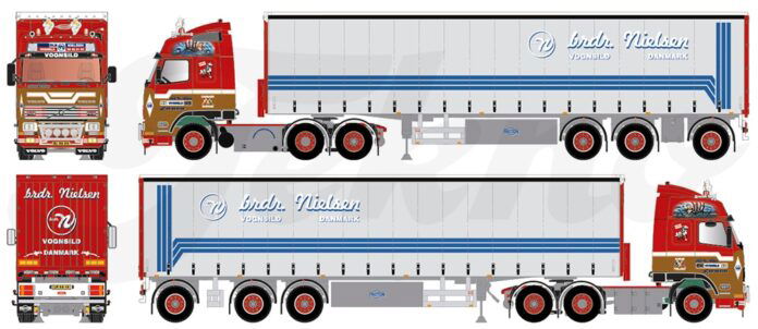 Nielsen, Brdr. ; Volvo FH16 Globetrotter 6x2 met 3-assige oplegger - Afbeelding 5