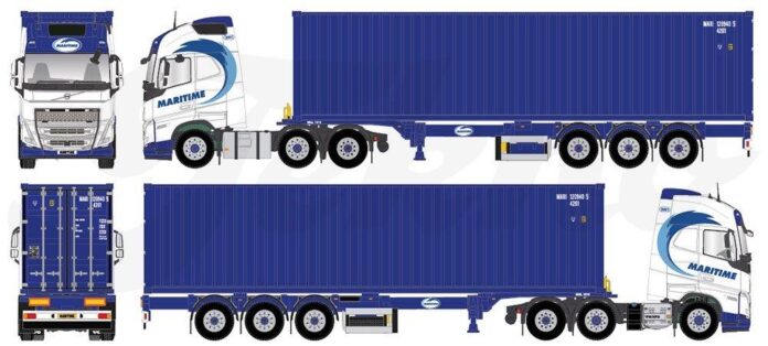 VOLVO FH 5 GLOBETROTTER XL MET 40 FT CONTAINER  MARITIME