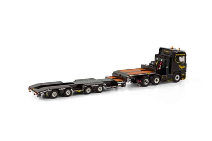PREMIUM LINE; SCANIA R NORMAL CR20N 6X2 TWINSTEER BROSHUIS WHEEL WELL SEMI LOWLOADER - 4 AXLE - Afbeelding 5