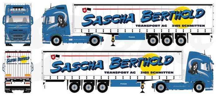 VOLVO FH 05 GLOBETROTTER XL 4X2  MET SCHUIFZEILENTRAILER  SASCHA  BERTHOLD - Afbeelding 5
