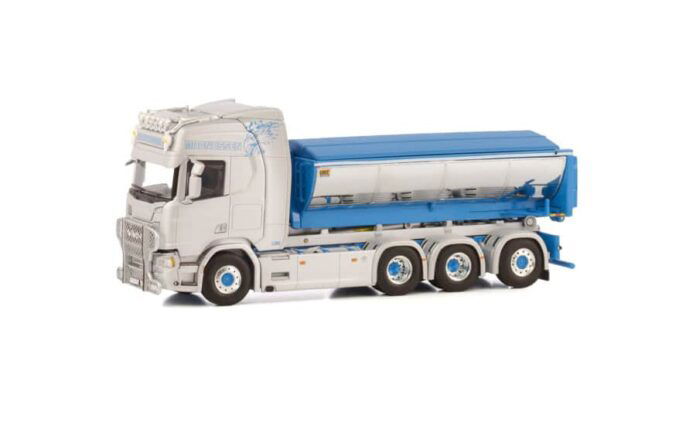 THORE MAGNUSSEN; SCANIA R HIGHLINE CR20H 8X4 RIGED DRAWBAR TRUCK WITH HOOKLIFT SYSTEM - 3 AXLE + ASPHALT CONTAINER