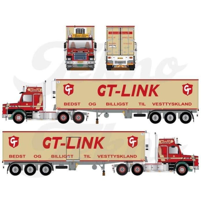 SCANIA TORPEDO 142 SLEEPAS TREKKER MET 3 ASSIGE KOELOPLEGGER  WERNER NIELSEN - Afbeelding 3