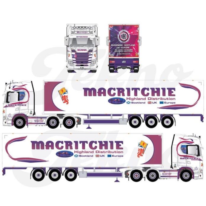 SCANIA  NEXT GEN MET 3 ASSIGE GESLOTEN OPLEGGER  MACRITCHIE - Afbeelding 3