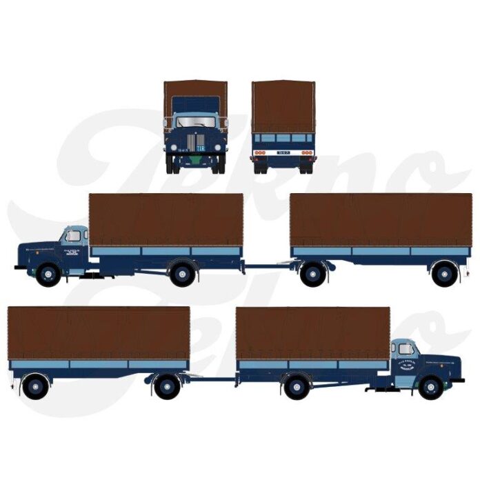 SCANIA L 76 DAGCABINE MOTORWAGEN MET 2 ASSIGE AANHANGER  KOOY TRANSPORT - Afbeelding 3