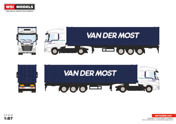 VAN DER MOST; DAF XG 4X2 CONTAINER TRAILER 45 FT - 3 AXLE