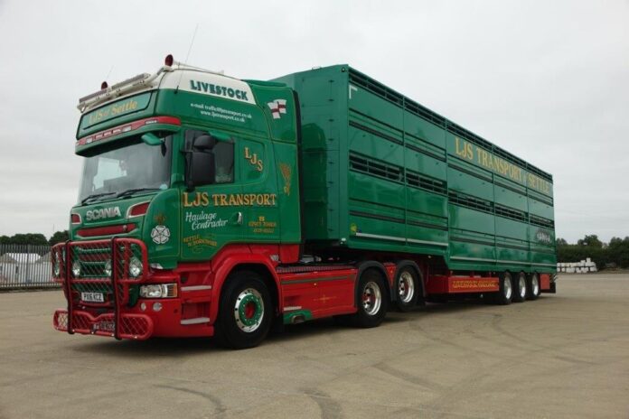 SCANIA  R-SERIE TOPLINE MET HOUGHTON PARKHOUSE VEETRAILER   LJS TRANSPORT - Afbeelding 7