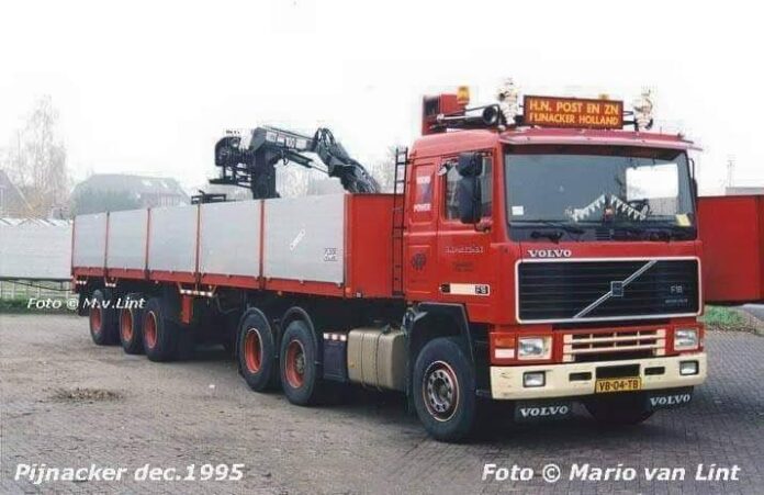 VOLVO F 16 6X2 TREKKER MET 3 ASSIGE STENEN OPLEGGER  H.N. POST  & ZN - Afbeelding 2