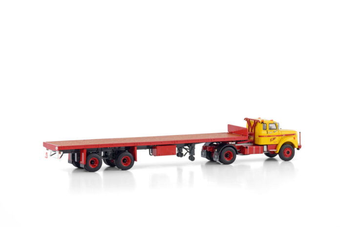 KLOMP; SCANIA L110 SLEEPER CAB TORPEDO CLASSIC FLATBAD TRAILER - 2 AXLE - Afbeelding 3
