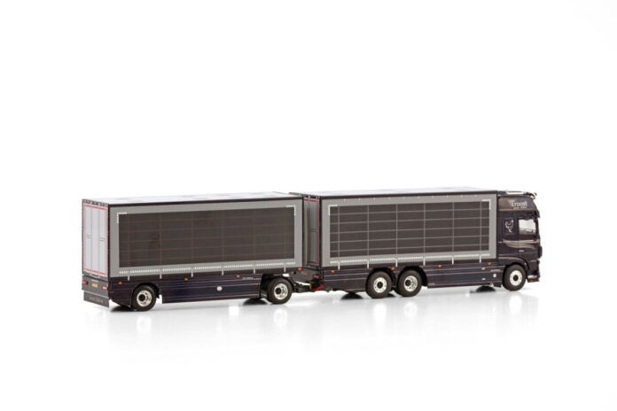 TROOST PLUIMVEE TRANSPORT; DAF XF 6X2 TAG AXLE RIGED TRUCK DRAWBAR CURTAINSIDE COMBI - 2 AXLE - Afbeelding 3