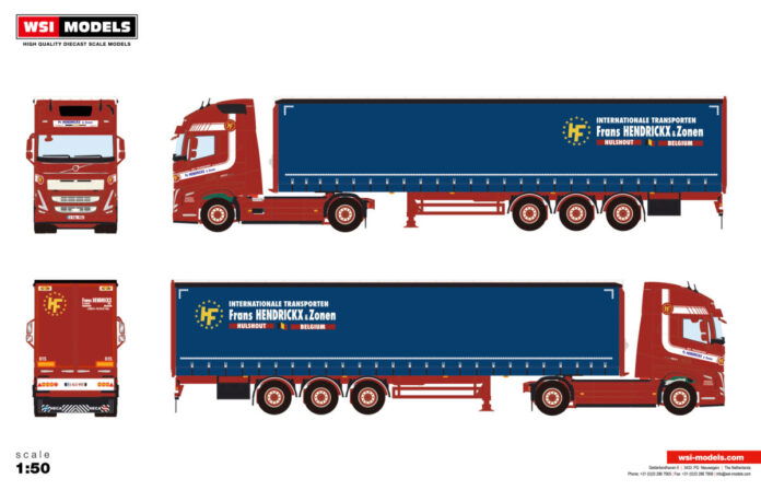 HENDRICKX & ZONEN; VOLVO FH5 GLOBETROTTER XL 4X2 CURTAINSIDE TRAILER - 3 AXLE