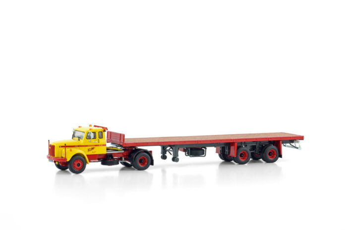 KLOMP; SCANIA L110 SLEEPER CAB TORPEDO CLASSIC FLATBAD TRAILER - 2 AXLE