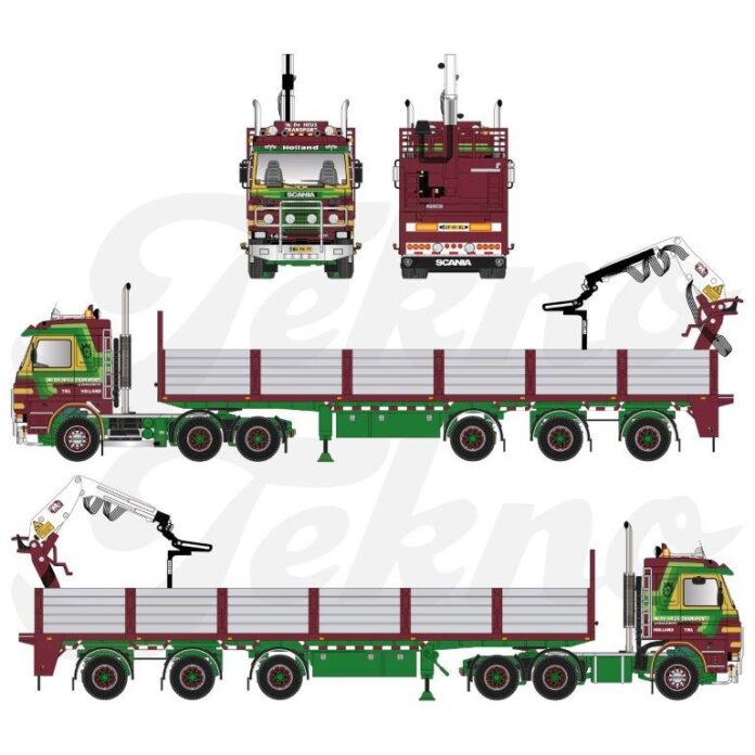 SCANIA 143-450 MET 3 ASSIGE STENENOPLEGGER  DE HEUS - Afbeelding 4
