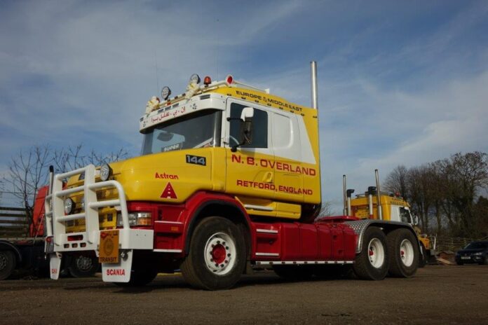 SCANIA  4 SERIE TORPEDO MET 3 ASSIGE SEMI DIEPLADER   OVERLAND MIDDLE EAST LINE - Afbeelding 2