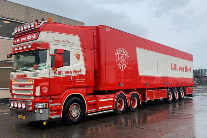 I.M. VAN HERK; SCANIA R5 TOPLINE 6X2 TAG AXLE REEFER TRAILER - 3 AXLE