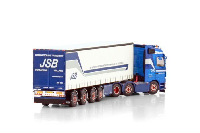 JSB SWIJNENBURG; MERCEDES-BENZ ACTROS MP3 LH 6X2 TWIN STEER CURTAINSIDE TRAILER - 4 AXLE - Afbeelding 4
