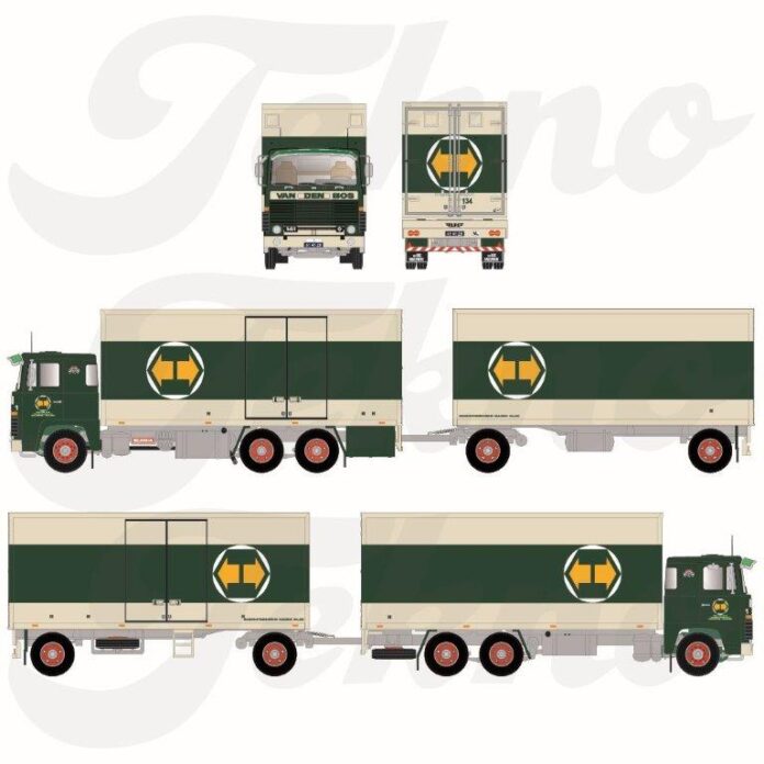 SCANIA 141 MOTORWAGEN MET AAMHANGER  VAN DEN BOS - Afbeelding 3