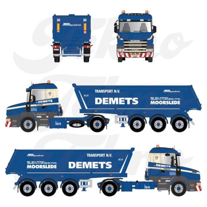 SCANIA  T 144-460  MET 3 ASSIGE KIPPER  DEMETS - Afbeelding 8