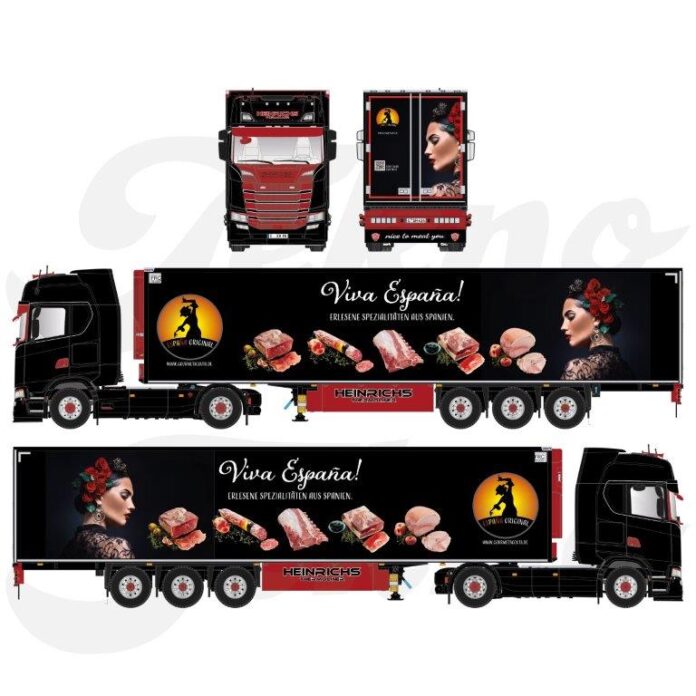 SCANIA  NEXT GEN S 770 4X2 TREKKER MET 3 ASSIGE KOELOPLEGGER  HEINRICHS - Afbeelding 3
