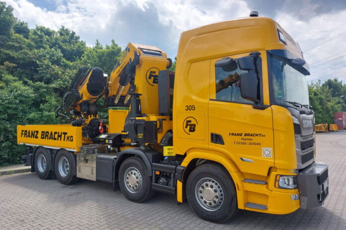 FRANZ BRACHT KG; SCANIA R HIGHLINE CR20H 8X4 WITH PALFINGER PK 165.002 TEC 7 + JIB