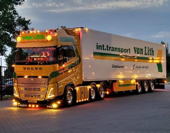   Volvo  FH 5 Globetrotter xl 6x2 voorloop as koel oplegger  3 assen  Van Lith    - Afbeelding 15