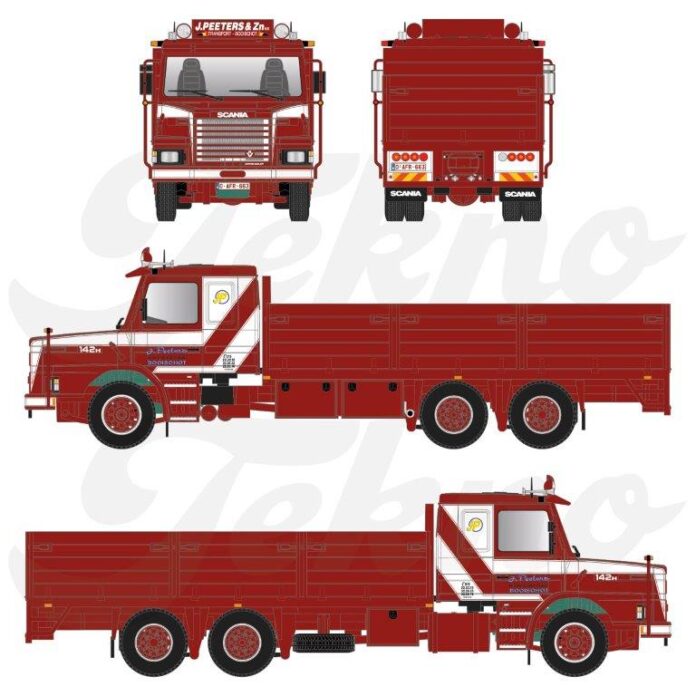SCANIA 142 TORPEDO MOTORWAGEN MET RESIN LAADBAK   PEETERS - Afbeelding 5