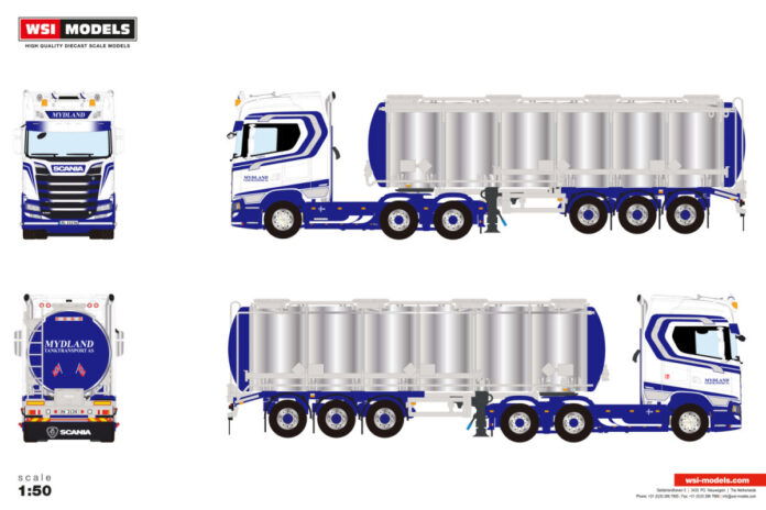 MYDLAND; SCANIA S HIGHLINE CS20H 6X4 TANK TRAILER - 3 AXLE - Afbeelding 3