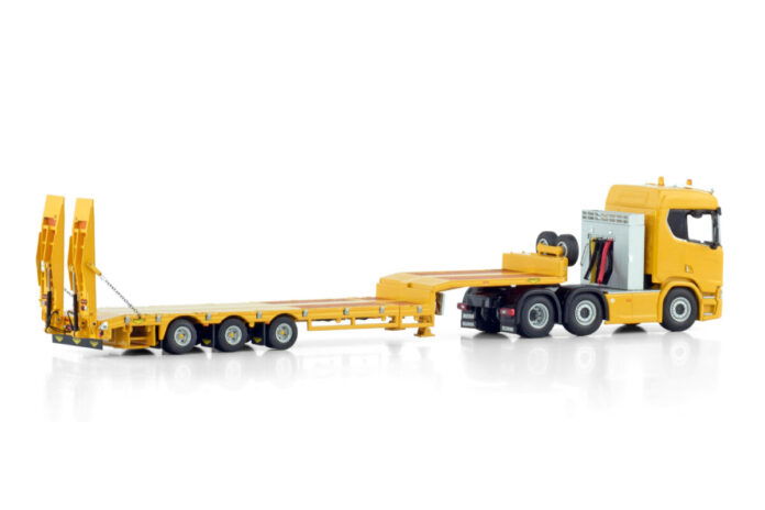 PREMIUM LINE; SCANIA R NORMAL CR20N 6X2 TWIN STEER SEMI LOW LOADER WITH RAMPS - 3 AXLE - Afbeelding 3