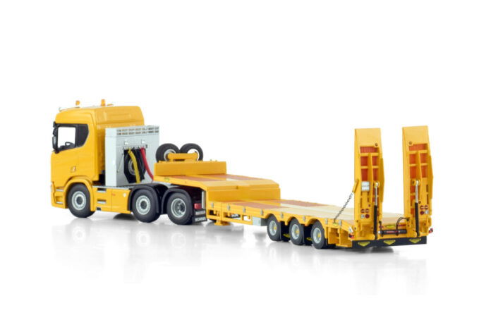 PREMIUM LINE; SCANIA R NORMAL CR20N 6X2 TWIN STEER SEMI LOW LOADER WITH RAMPS - 3 AXLE - Afbeelding 5