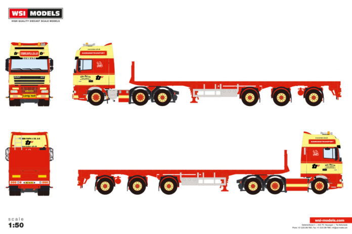 TORBEN RAFN; DAF XF 95 SUPER SPACE CAB 6X2 TWIN STEER BRICK TRAILER - 3 AXLE - Afbeelding 3