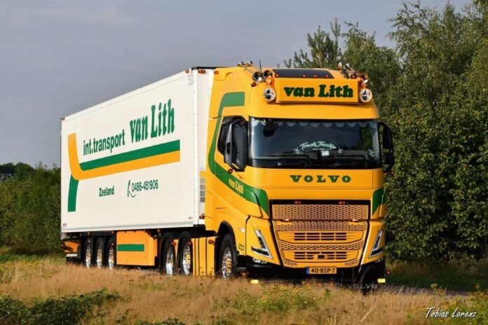   Volvo  FH 5 Globetrotter xl 6x2 voorloop as koel oplegger  3 assen  Van Lith    - Afbeelding 5