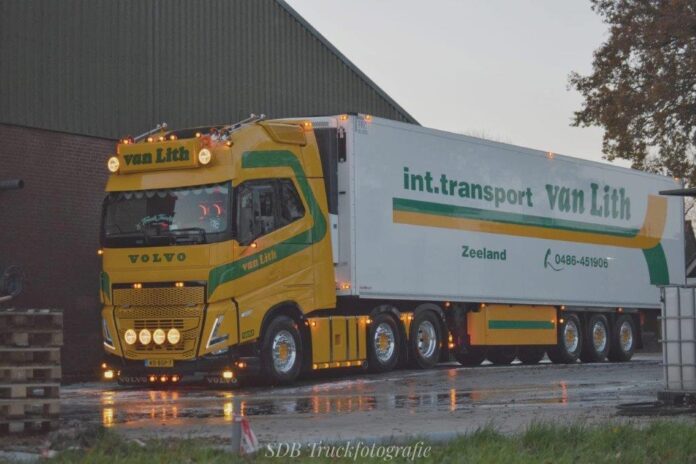   Volvo  FH 5 Globetrotter xl 6x2 voorloop as koel oplegger  3 assen  Van Lith    - Afbeelding 9
