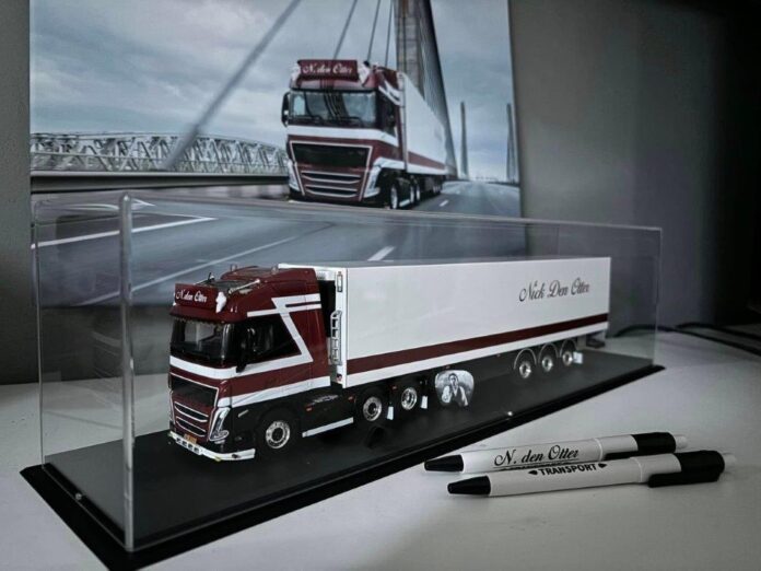    WSI VOLVO FH 05 GLOB 6X2 TWIN STEER + REEFER TRAILER  3 AXLE  N. DEN OTTER    - Afbeelding 10