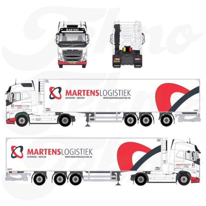 VOLVO FH05 4X2 MET 3 ASSIGE KOELOPLEGGER  MARTENS  LOGISTIEK - Afbeelding 5