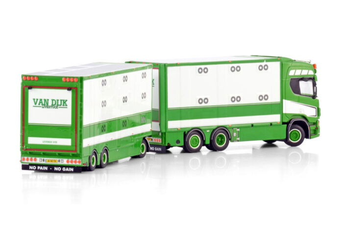 VAN DIJK LIVESTOCK; SCANIA R HIGHLINE CR20H 6X2 TAG AXLE RESIN COMBI - 6 AXLE - Afbeelding 4