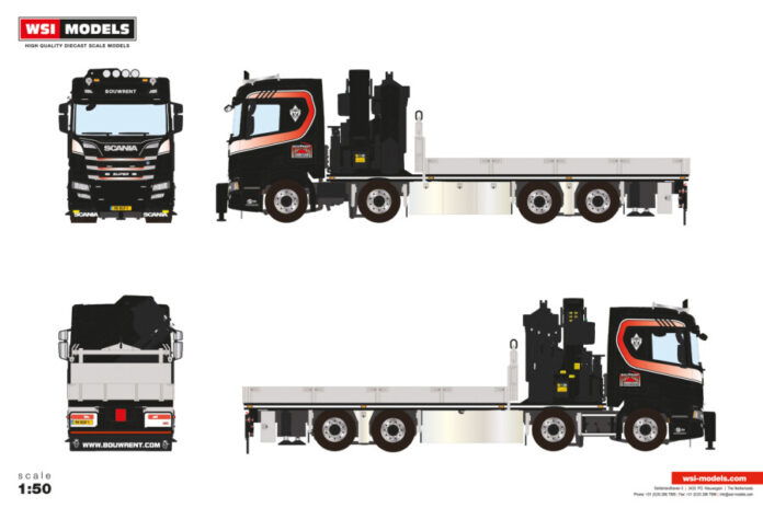 Bouwrent; SCANIA R NORMAL CR20N 8X2 TAG | WSI Models - Afbeelding 2