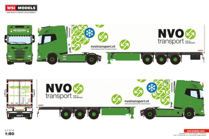 Heuvelman GSO; DAF XG+ 4X2 REEFER TRAILE | WSI Models - Afbeelding 2