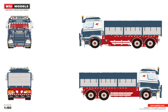 Anfinest; SCANIA R5 FLAT ROOF RIGED TRUC | WSI Models - Afbeelding 2
