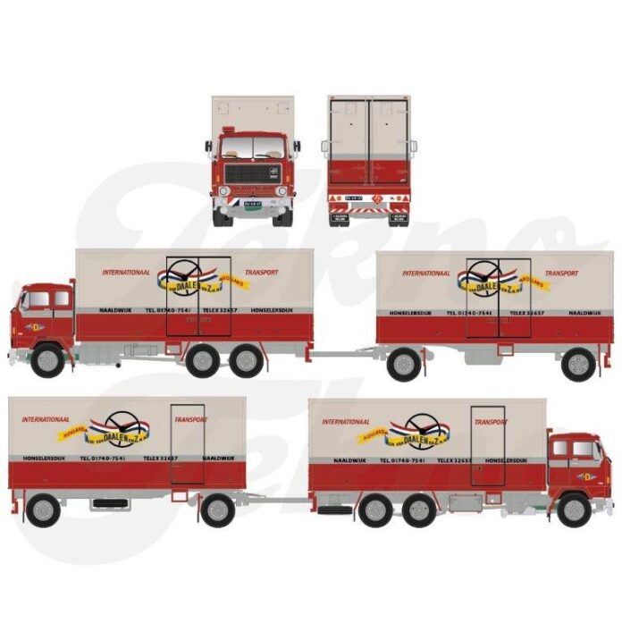 VOLVO F 89 MOTORWAGEN MET 2 ASSIGE AANHANGER  VAN DAALEN - Afbeelding 6