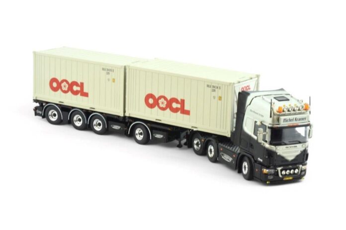 SCANIA 4 SERIES TOPLINE 6X2 MET 2X 20 FT REEFER CONTAINER MICHEL KRAMER - Afbeelding 4