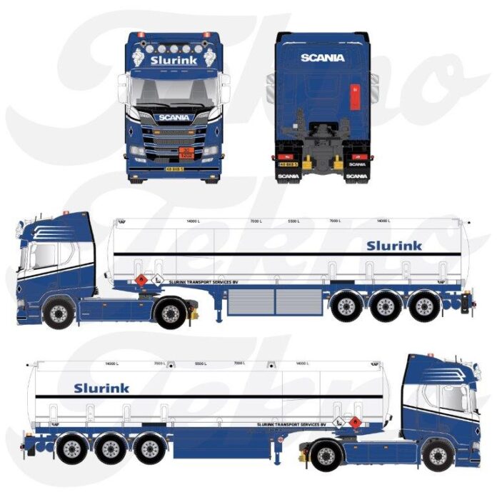 SCANIA  NGR 4X2 TREKKER MET 3 ASSIGE BRANDSTOFOPLEGGER   SLURINK - Afbeelding 5