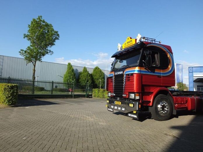 SCANIA  143 TOPLINE MET NCH SYSTEEM EN FLATBED  PATRICK VAN DE MARK - Afbeelding 5