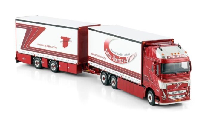 WSI VOLVO FH 5 GLOB. XL 6X2 TAG AXLE RIGED BOX COMBI INTER IBERICA EXCLUSIEF MODEL - Afbeelding 2