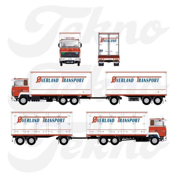 FORD TRANSCONTINENTAL MOTORWAGEN MET 3 ASSIGE AANHANGER OVERLAND - Afbeelding 2