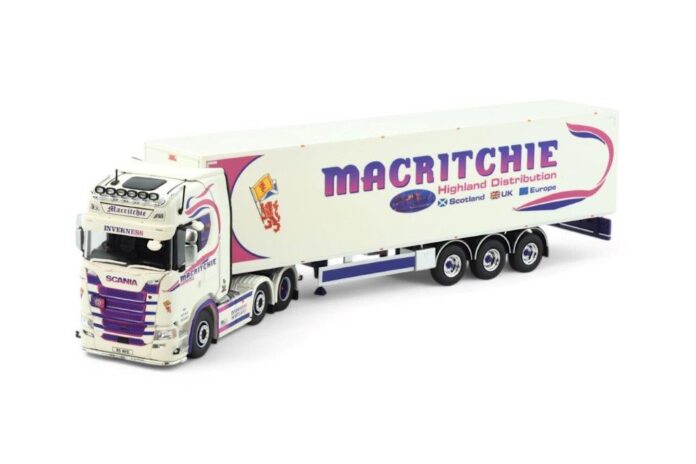 SCANIA  NEXT GEN 500S MET 3ASSIGE GESLOTEN OPLEGGER MACRITCHIE