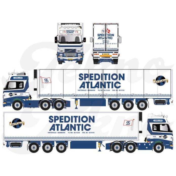 VOLVO FH 12 6X2 GLOBETROTTER XL MET 3 ASSIGE KOELTRAILER  ERIK R. LARSEN - Afbeelding 4
