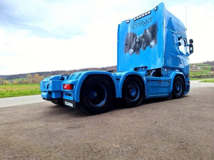 SCANIA  R SERIE STREAMLINE TOPLINE MET 3 ASSIGE KOELOPLEGGER VOWA-ERLINGER - Afbeelding 3