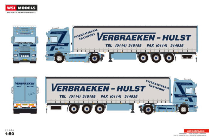 VERBRAEKEN; DAF 95XF SUPER SPACE CAB 4X2 CURTAINSIDE TRAILER - 3 AXLE - Afbeelding 3