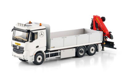 PALFINGER; MERCEDES-BENZ ACTROS MP5 2.300MM CLASSIC SPACE RIGED FLATBED TRUCK 6X2 TAG AXLE WITH PALFINGER PK 19.001 SLD 5